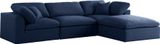 Navy Linen Fabric