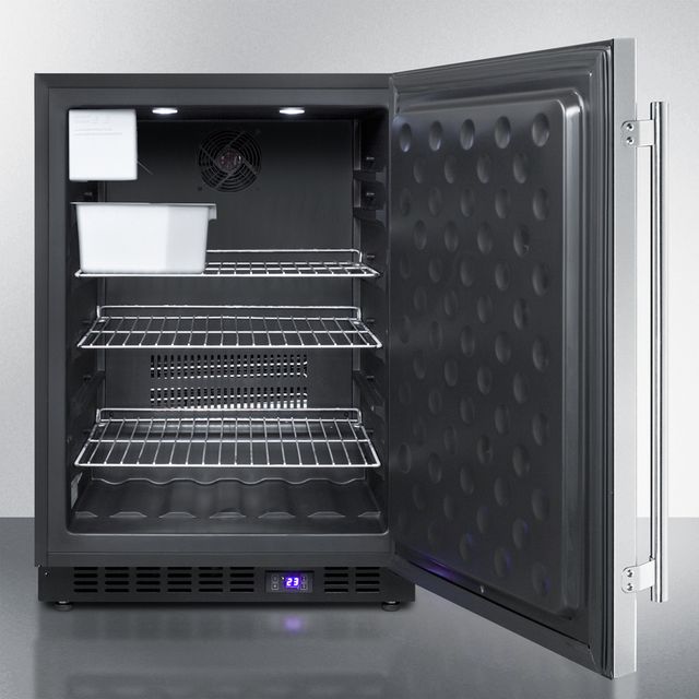 Summit® 4.7 Cu. Ft. Stainless Steel Outdoor Upright Freezer-2