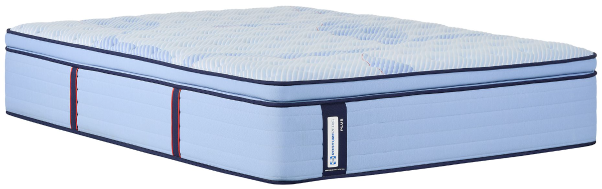 Sealy® Posturepedic® Plus Keyport 15" Wrapped Coil Plush Euro Top Split California King Mattress, Includes 2-Pieces