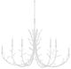 Currey & Company Gesso White Twiggy Oval Chandelier-3