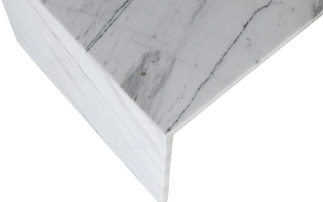 Meridian Furniture Canova White Marble Coffee Table-3