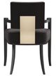 Caracole® Reserved Seating Caracole Classic Black/Seal Skin Arm Chair-3