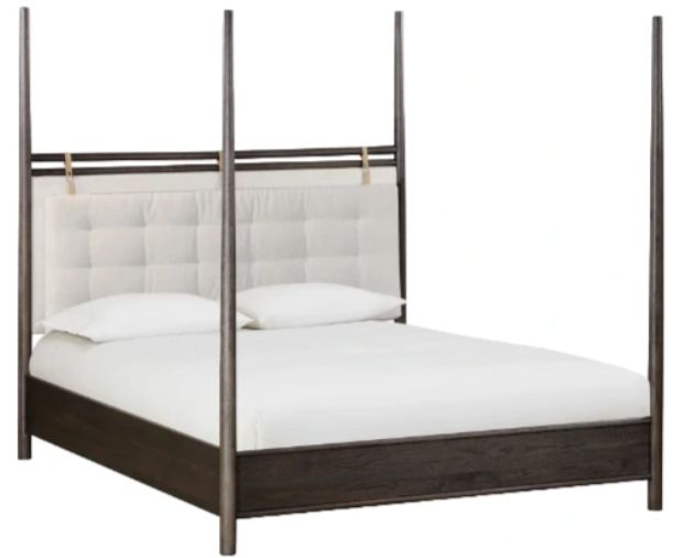 Modus Furniture Rockport Turtle Dove/Yin Queen Upholstered Poster Bed-0
