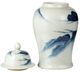 A & B Home Blue/White Windswept Ginger Jar-1