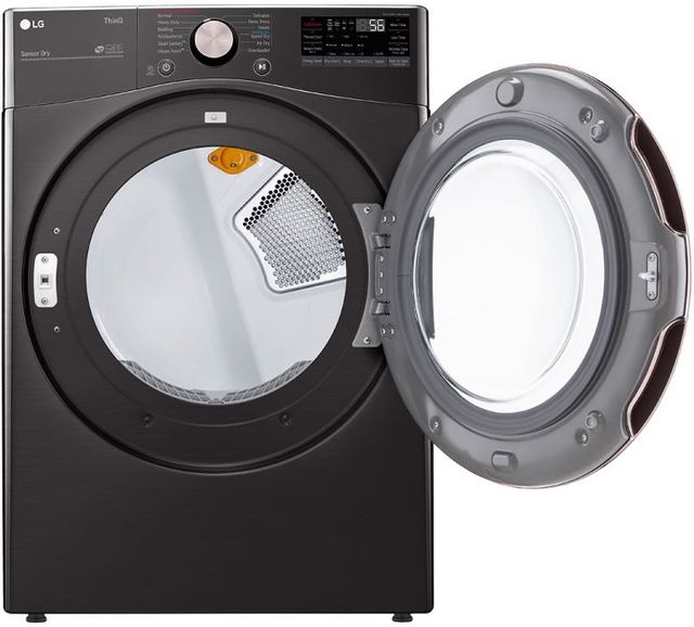 LG Black Stainless Steel Front Load Washer & Gas Dryer Laundry Pair-3