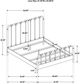 Coaster® Rocco Dark Bronze Queen Open Frame Panel Bed-2