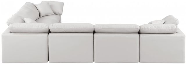 Meridian Furniture Indulge 6-Piece Cream Leather Modular Sectional-3
