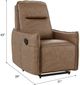 Emerald Home Justine Brown Sanded Manual Recliner-3