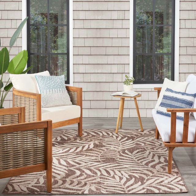 Nourison Home™ Garden Oasis Mocha 5'x7' Style 2 Area Rug-1