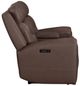Liberty Furniture Beckham Aline Saddle Leather Power Reclining Loveseat with Console-4