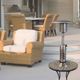 Sunheat® 11,000 BTU's Golden Hammered Round Tabletop Patio Heater-3