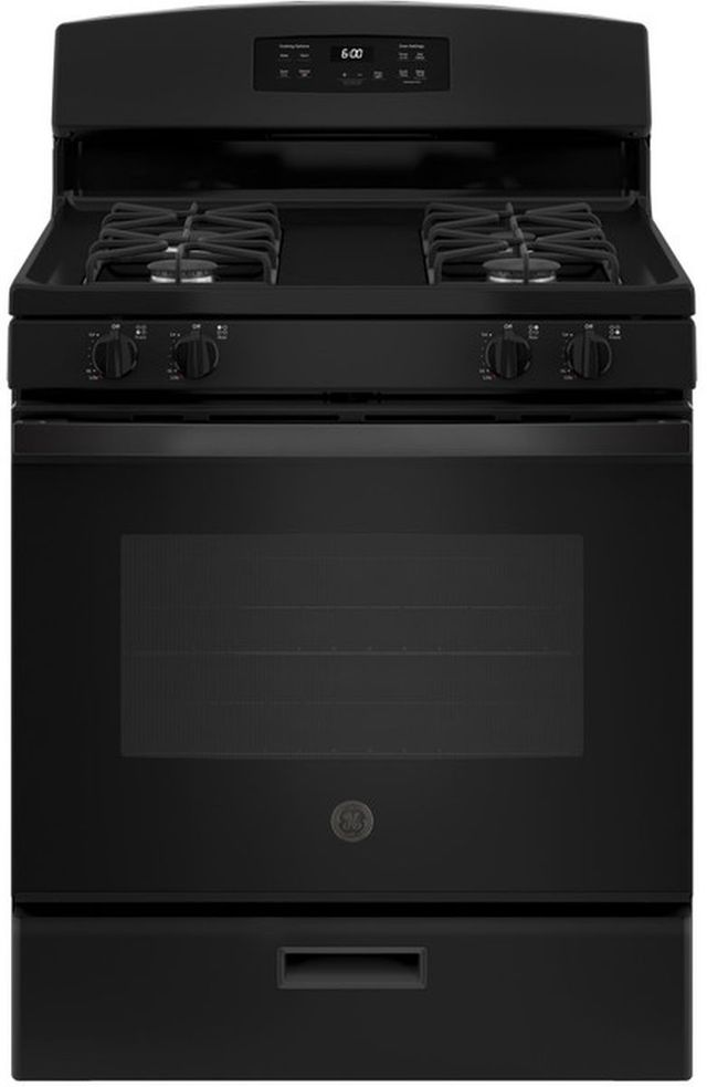 GE® 30" Black Freestanding Gas Range-0