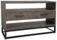 Jofran Inc. East Hampton Distressed Gray Console Table with Black Base-0