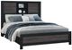 Global Furniture USA Lisbon 5-Piece Black/Gray Queen Bookcase Bedroom Set-2