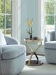 Century® Compositions Black Drinks Table with Satin Brass Base-3