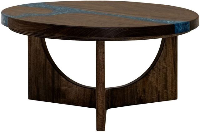 International Furniture Direct Zaphiro Brown Cocktail Table-0