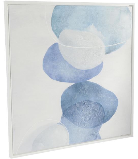 Deco Marche Blue/White Overlapping Circle Wall Art-1