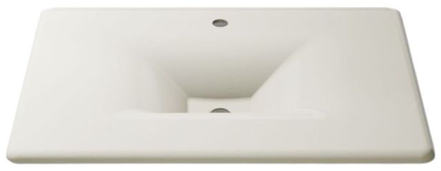 Kohler Iron/Impressions® Biscuit 31" Enameled Cast Iron Vanity Top with Integrated Rectangular Sink-3