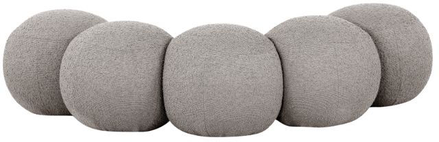 Meridian Furniture Apollo Taupe 75" Boucle Fabric Upholstered Bench-1