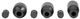 Sagebrook Home Maria 3-Piece Black Bottle Set-3