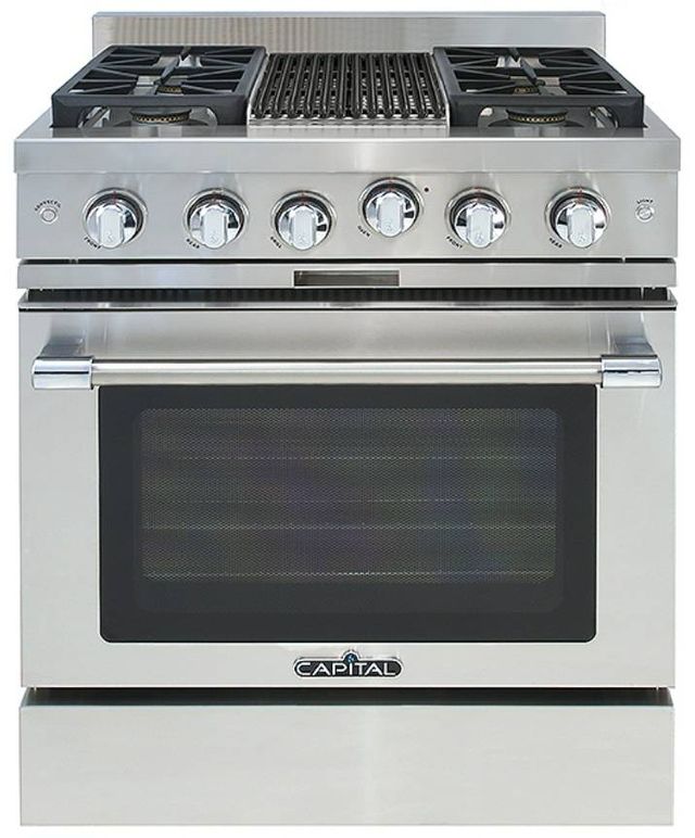 Capital Cooking™ Classic Chef 30" Stainless Steel Sealed Burner Pro Style Gas Range with Grill-0