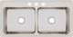 Elkay Lustertone® Classic Lustrous Satin 43" x 22" x 10-1/8" 3-Hole Equal Double Bowl Drop-In Sink-1