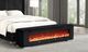 Furniture of America® Elnath Black Bench with Visual Wood Log Fireplace-1