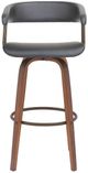 Armen Living Topanga Gray/Walnut Swivel Counter Stool-3
