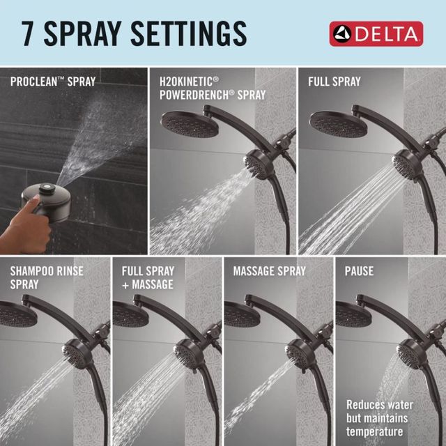 Delta Universal Showering PivotPro™ Venetian Bronze 3-in-1 Combination Shower -3
