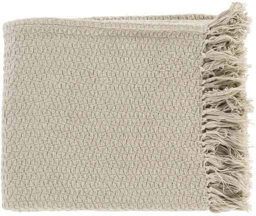 Surya Tressa Ivory 50"x60" Throw Blanket-0