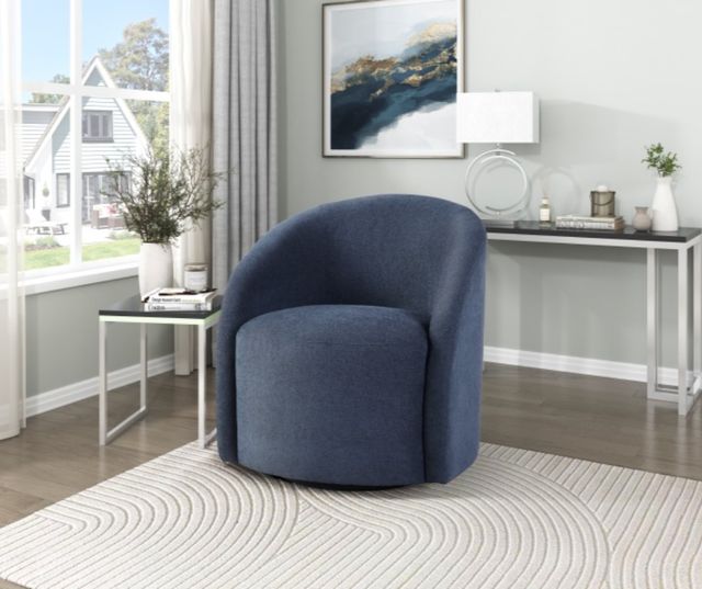 Homelegance® Dalhart Blue Swivel Chair-1