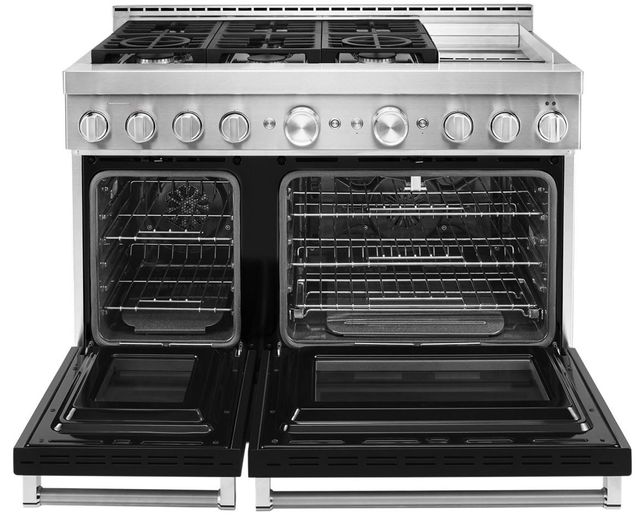 KitchenAid® 48" Imperial Black Smart Pro Style Gas Range with Griddle-3