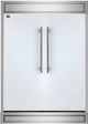 FORNO® Maderno Series Alta Qualita 60" 27.2 Cu. Ft.  Antique Brass/ White Built In Convertible Side-by-Side Refrigerator-0