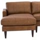 Best® Home Furnishings Customizable Trafton 5-Piece Leather Left-Arm Facing Sectional and Chaise with Espresso Legs-1