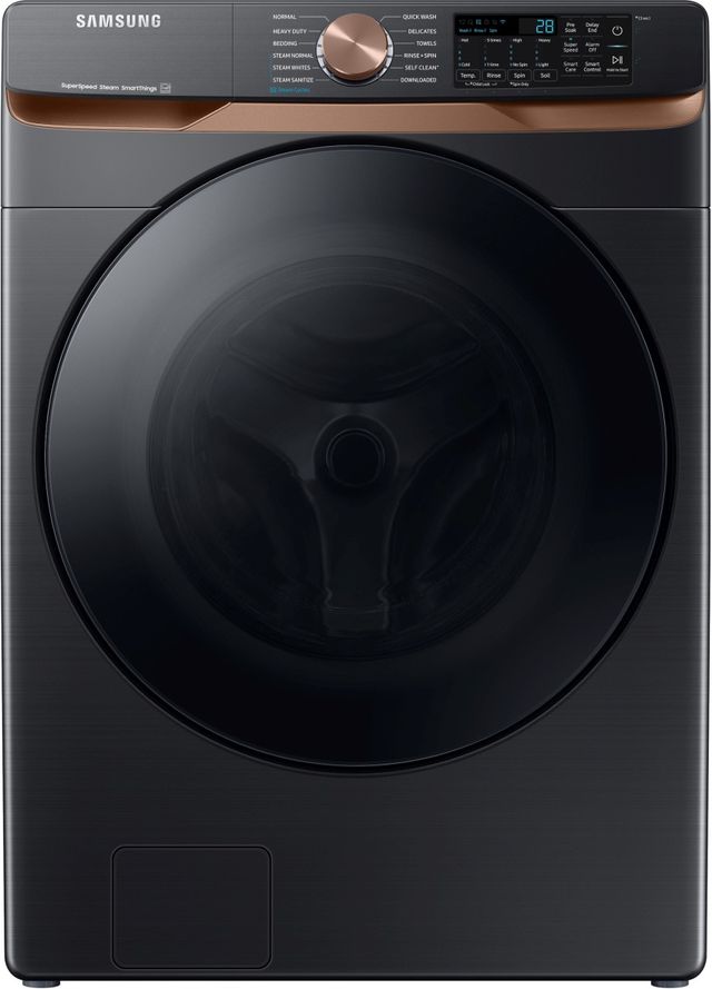 Samsung Bespoke Brushed Black Front Load Washer & Electric Dryer Laundry Pair-1