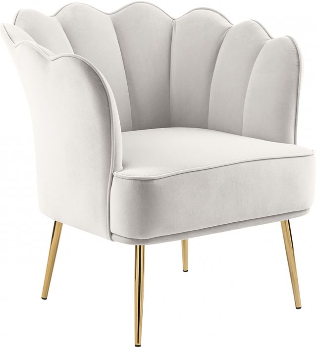 Meridian Furniture Jester Cream Velvet Chair-0