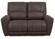 La-Z-Boy® Cassian Walnut Leather Manual Reclining Loveseat-1
