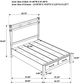 Coaster® Hazlewood Vineyard Oak 59" Panel Storage Queen Bed-2