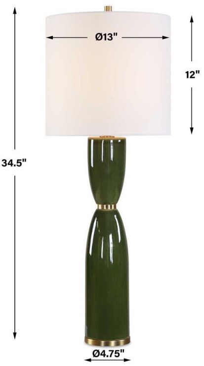 Uttermost® Nacua Deep Green Table Lamp-3