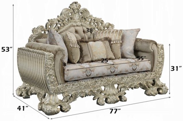 ACME Furniture Sorina Antique Gold Loveseat-2