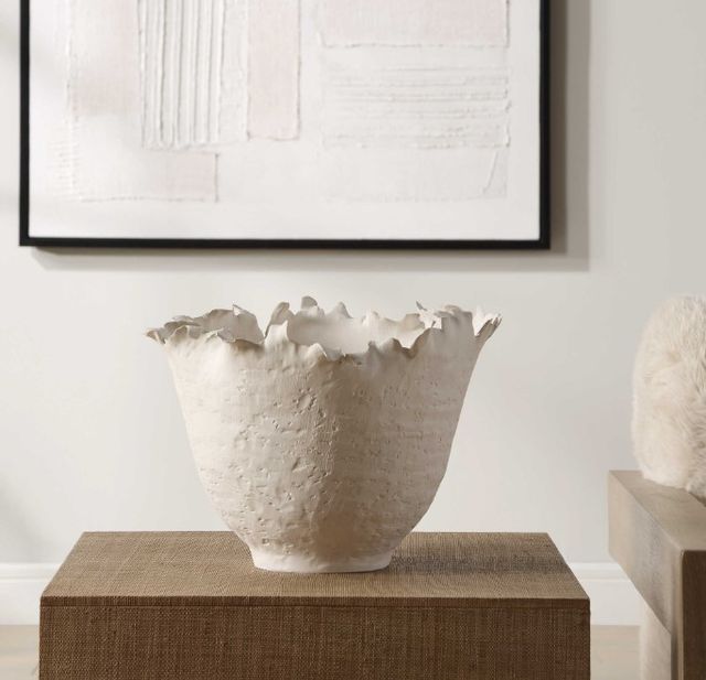 Uttermost® Blossom Off-White Tall Bowl-1