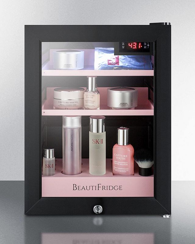 Summit® BeautiFridge 14" 0.9 Cu. Ft. Black Compact Refrigerator-3