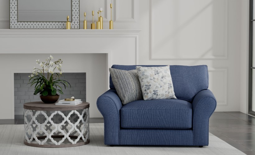 Denim chair and a half discount