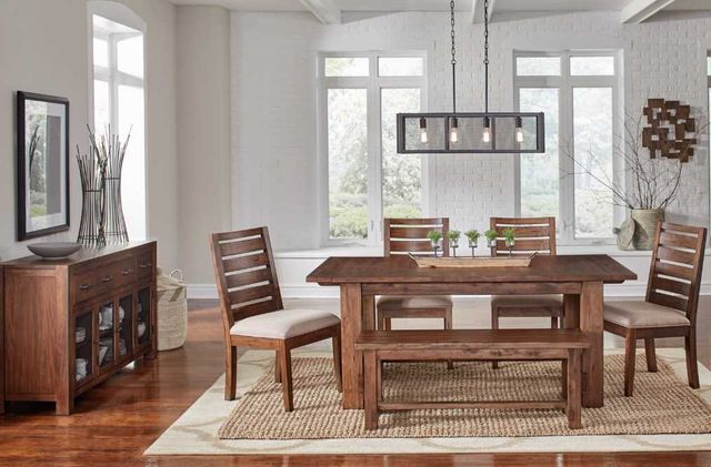 A-America® Anacortes Salvaged Mahogany Rectangular Trestle Table-2