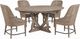 Bernards Citrus Heights 5-Piece Sand/White Round Dining Table Set-0