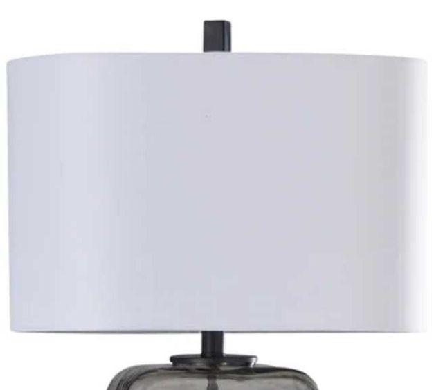 Stylecraft Charles Smoke Black/White Table Lamp-1