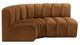 Meridian Furniture Arc 3-Piece Saddle Velvet Sectional-0