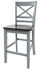 Jofran Inc. Asbury Park Autumn Brown/Gray X-Back Counter Stool-2