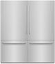 ZLINE 72" 39.6 Cu. Ft. Stainless Steel Built-In French Door Refrigerator with Graphite Gray Interior -0