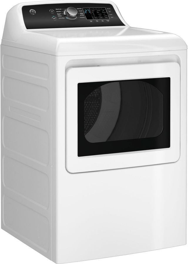 GE® 7.4 Cu. Ft. White Front Load Electric Dryer with Up To 120 ft. Venting and Sensor Dry-4